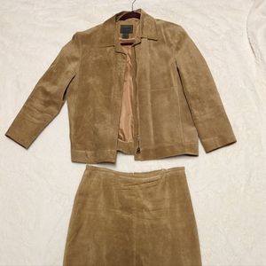 Vintage suede jacket/skirt set